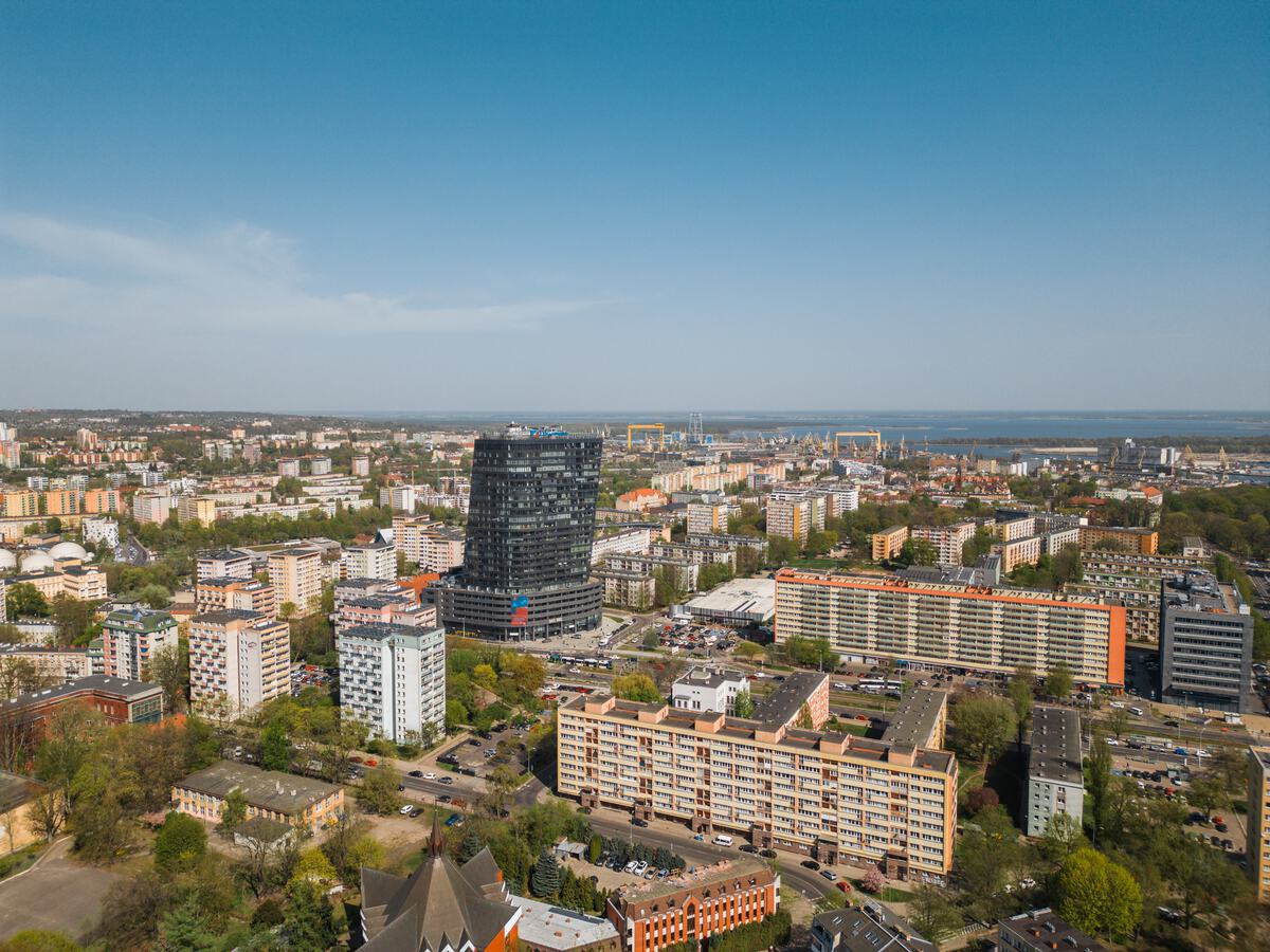 Hanza Tower w centrum Szczecina